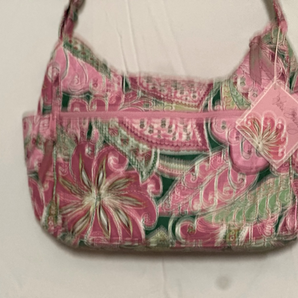 Vera, Bradley, shoulder bag, pink and green
